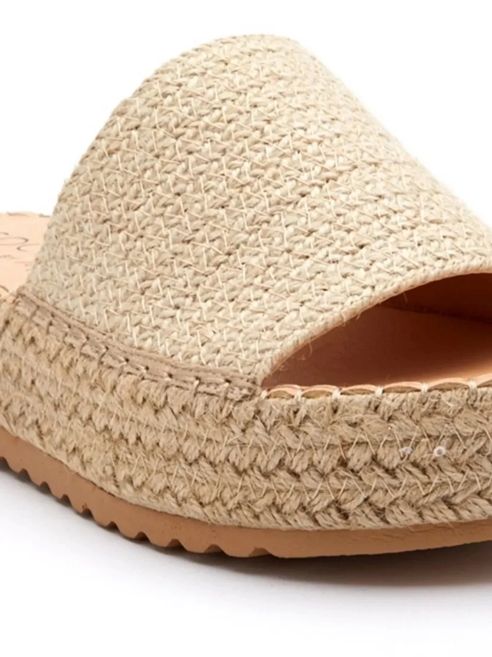 Matisse Natural Beige Woven Espadrille Slide